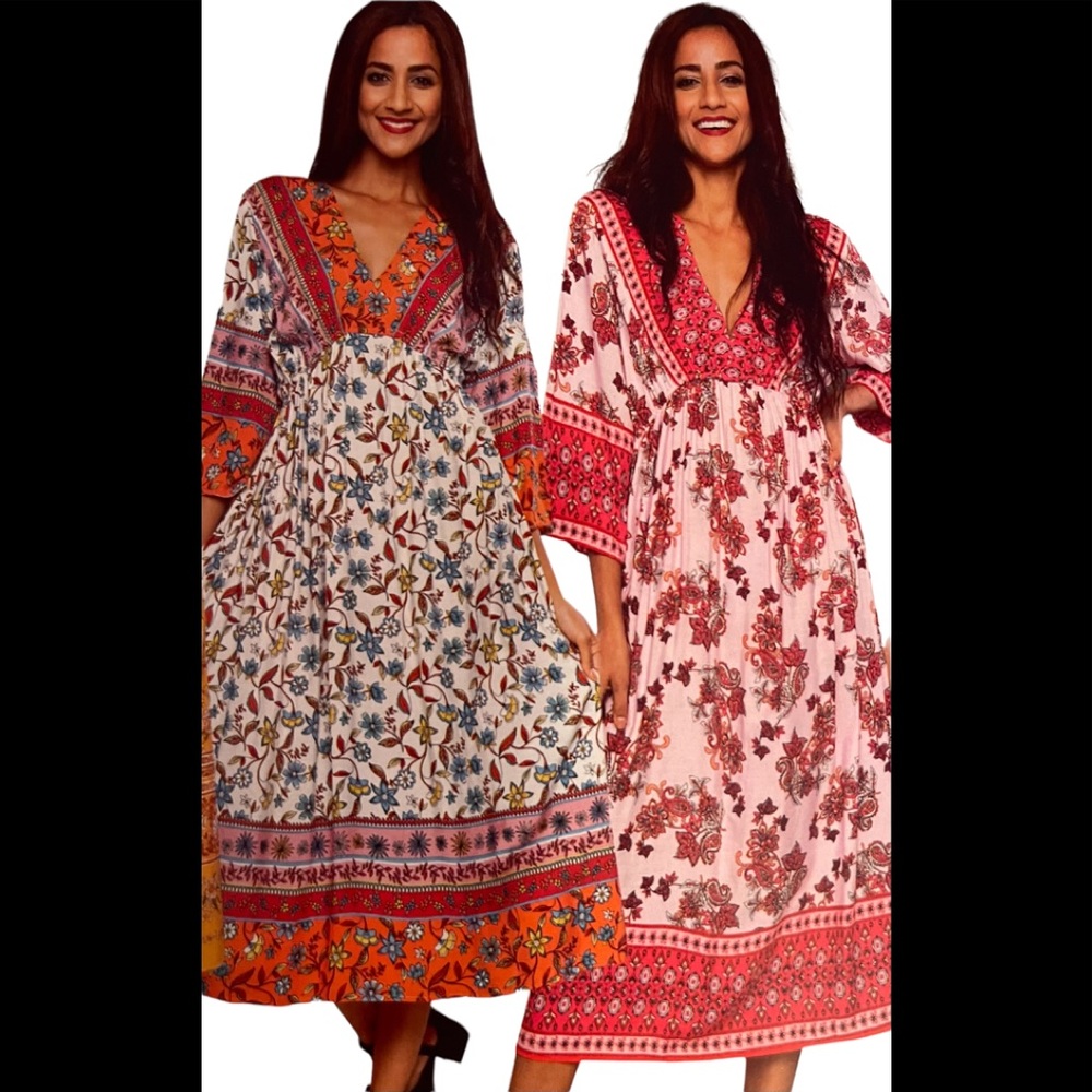 Sacred Threads Floral Maxi Dresses - Multicolor